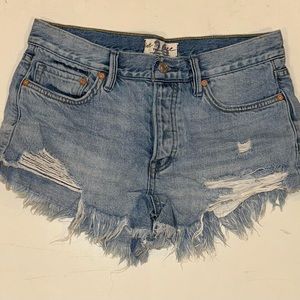 Free People Denim Shorts Size 26
